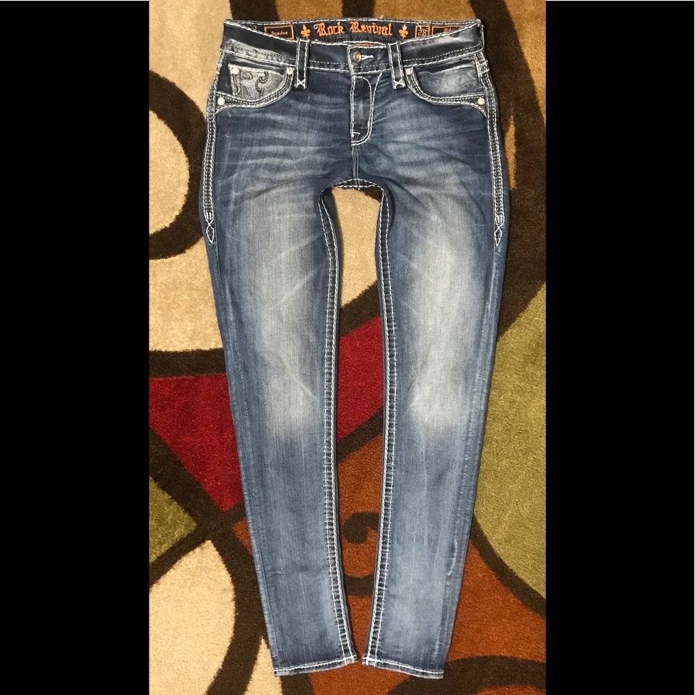 Buckle Rock Revival Skinny Mid Rise Jeans Size 28